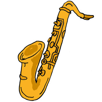 Music Instruments Saxophones Cartoons T Shirts Clipart - Free Clip ...
