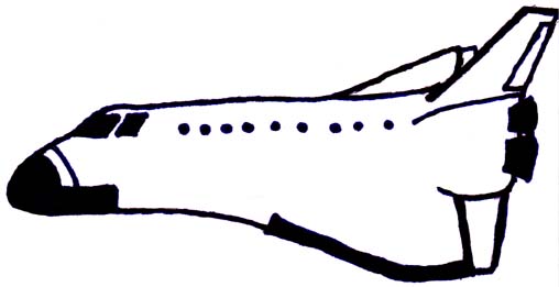 Space Shuttle Clipart Black And White - Gallery