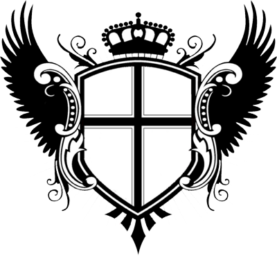 CREST WITH WINGS PSD, vector - VectorHQ.com