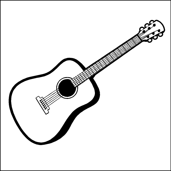 Guitar Clip Art Black And White - ClipArt Best