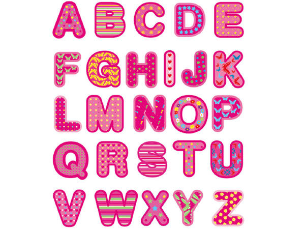 Pink_alphabet.jpg - Cliparts.co
