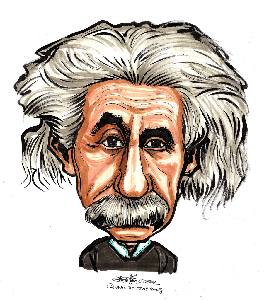 Albert Einstein caricature A4 | Flickr - Photo Sharing!