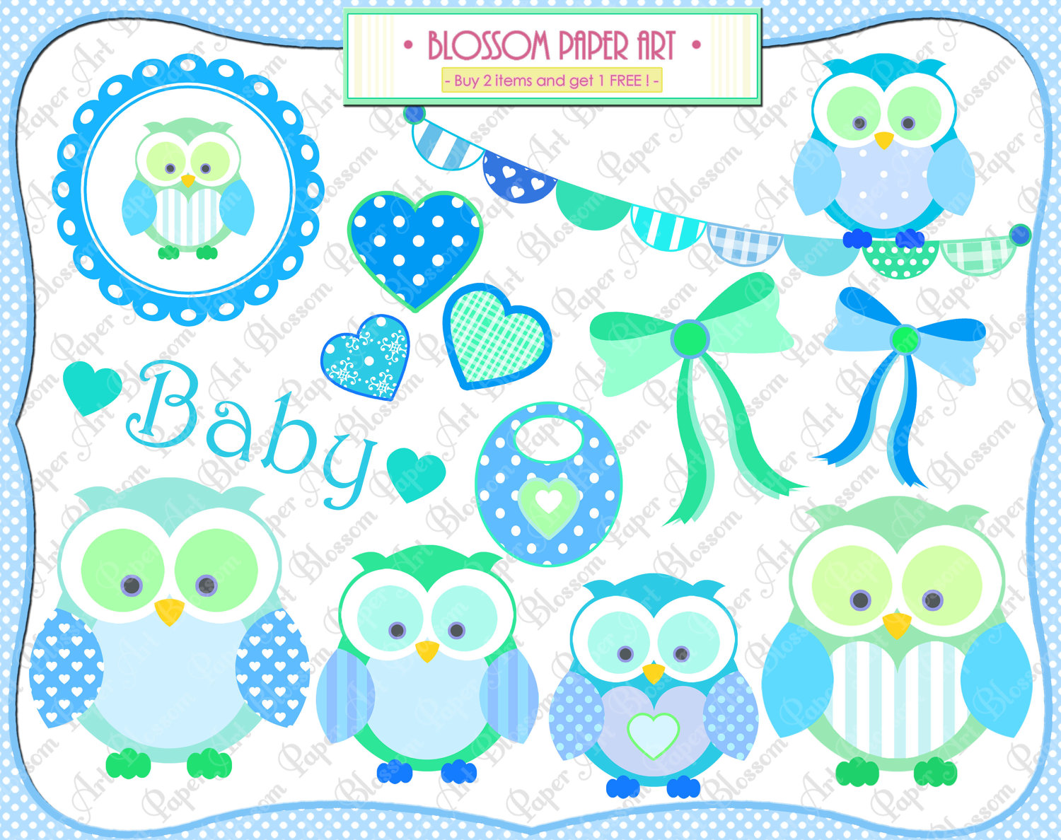 Popular items for boy owl clipart on Etsy