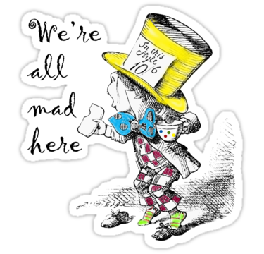 Mad Hatter Tea Party T-Shirt" Stickers by simpsonvisuals | Redbubble