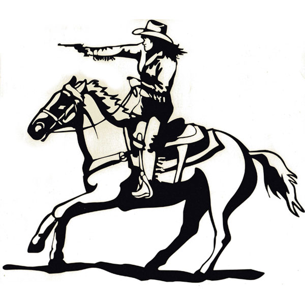 Decals - Western Graphics - Western Shooter Cowgirl Decal - The ...