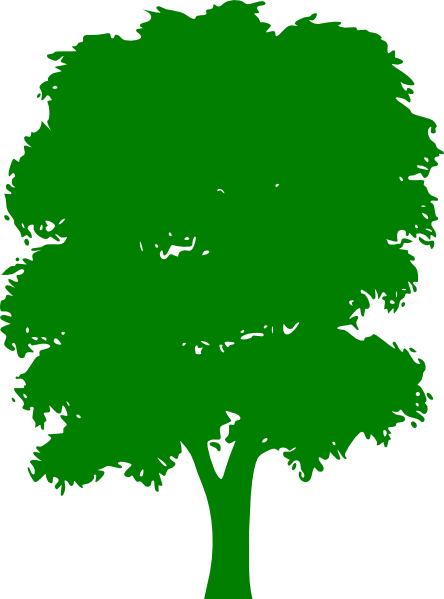 Green Tree Silouette clip art - vector clip art online, royalty ...