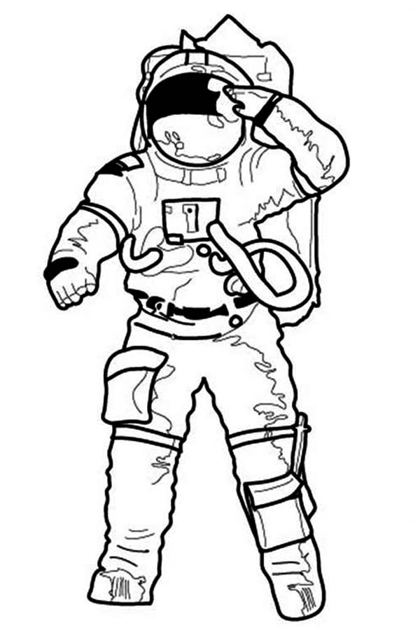 Astronaut Coloring Page Cake Ideas and Designs