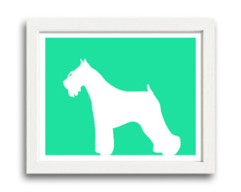 Popular items for schnauzer silhouette on Etsy