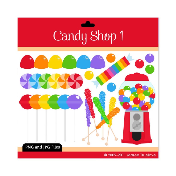 Candy Shop 1 Clipart - Digital Clip Art Graphics for Personal or Comm…