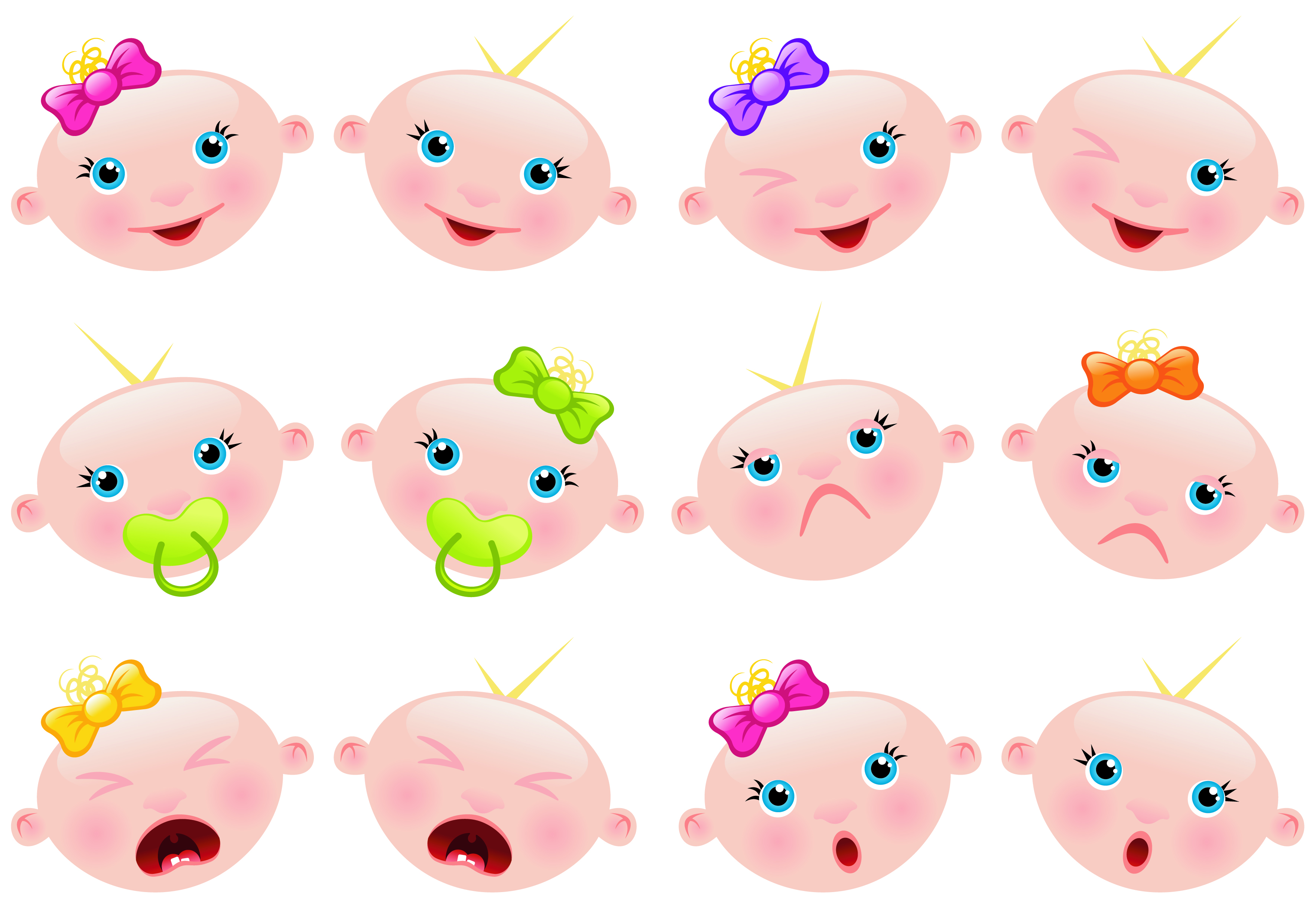 Cute baby picture clip art Free Vector / 4Vector