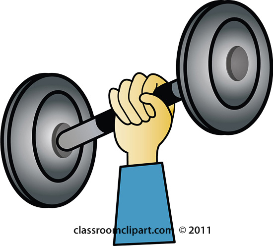 Weightlifting : one_hand_with_weights : Classroom Clipart