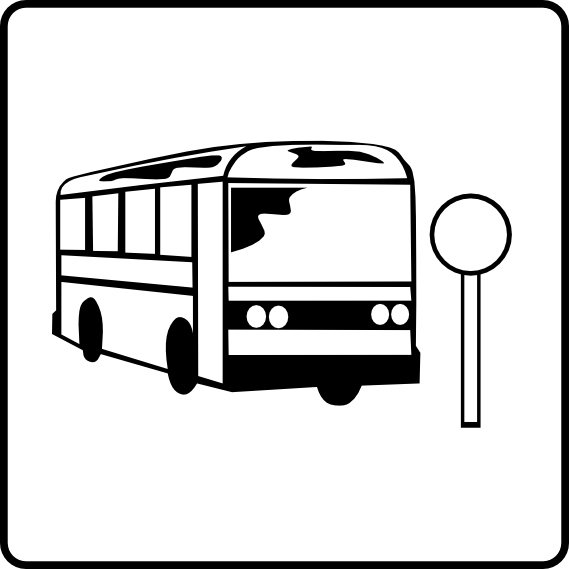 bus stop sign Colouring Pages