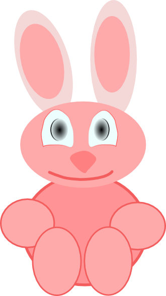 Cute Rabbit clip art Free Vector / 4Vector