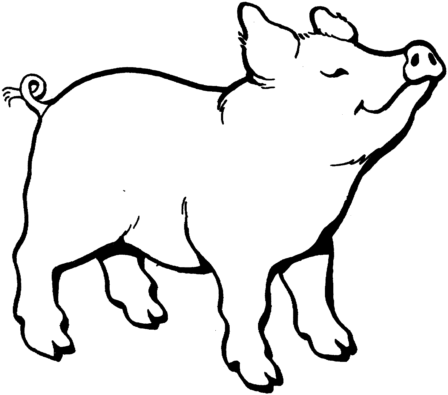 Pig Smells Something Coloring Online | Super Coloring - ClipArt ...