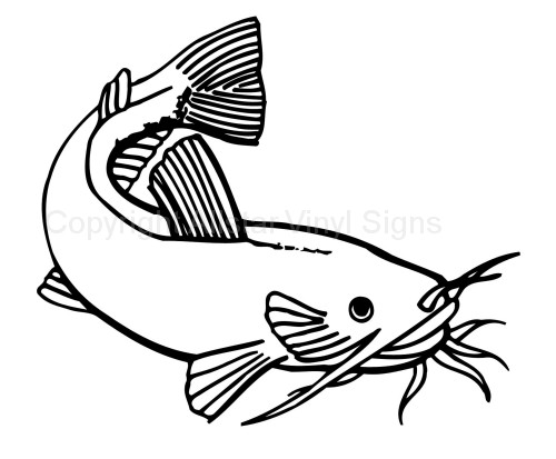 Catfish - Fishing Car Stickers - Fish Vinyl Window Decals