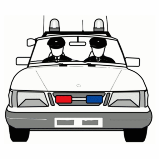 cartoon_police_car_acrylic_cut ...