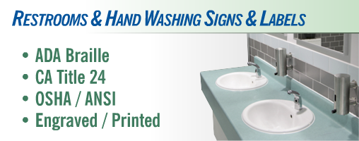 Restroom - Restroom Signs - Safety Signs Labels at ComplianceSigns.com