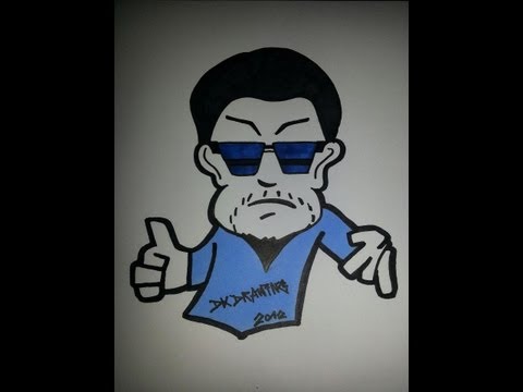 How to draw graffiti character Gangste - Youtube Downloader mp3