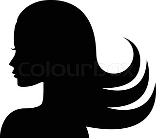 Set of hairstyles. stencil. vector illustration | Vector | Colourbox