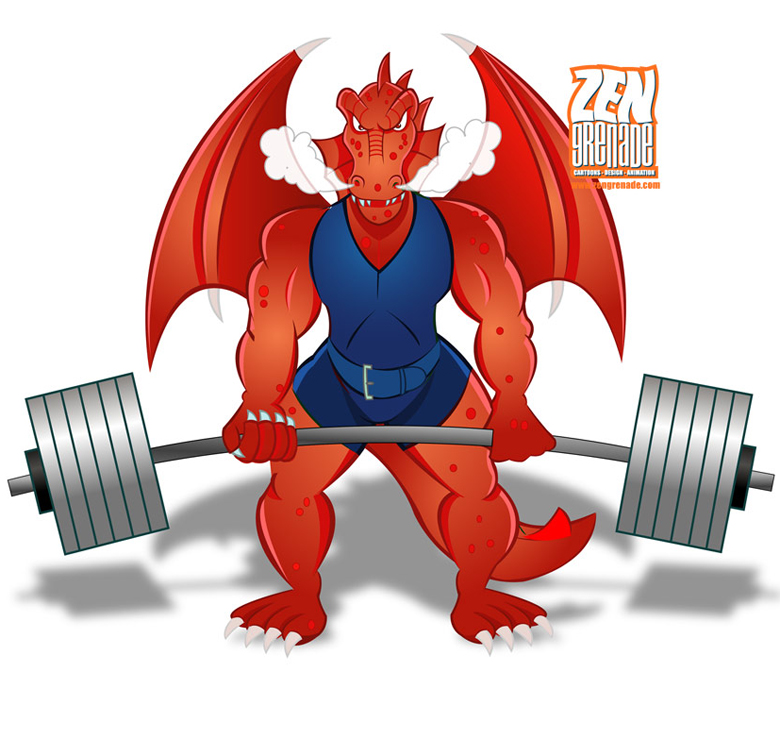 Red Dragon Cartoon Character