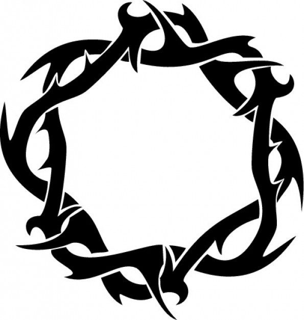 Tattoo Vector : Free Thorns Crown Ring Tribal Tattoo .eps Vector ...