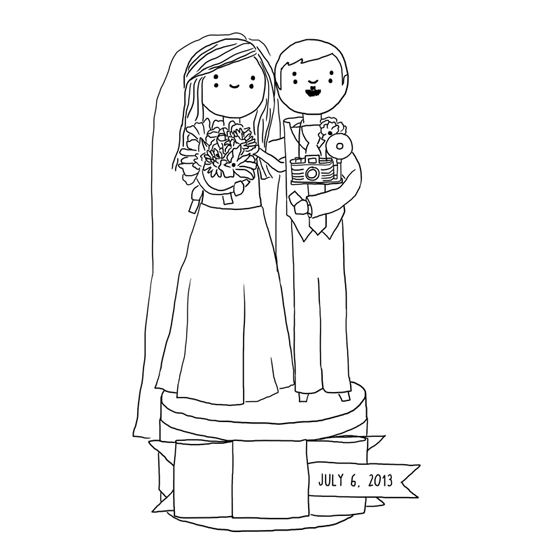Custom Wedding Cake Toppers