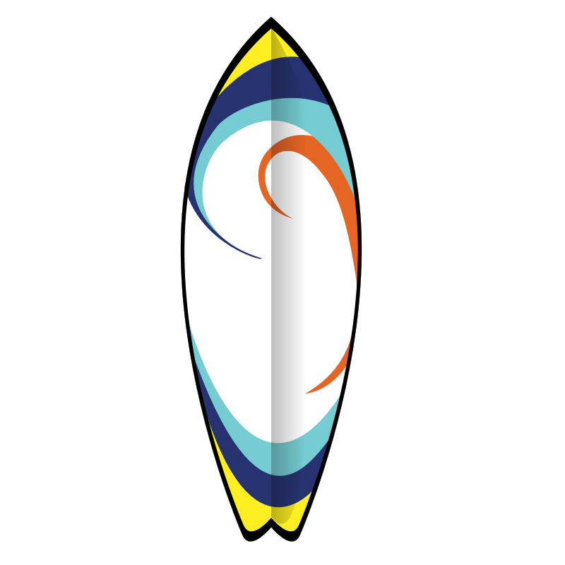 Clipart - Summer Surfboard