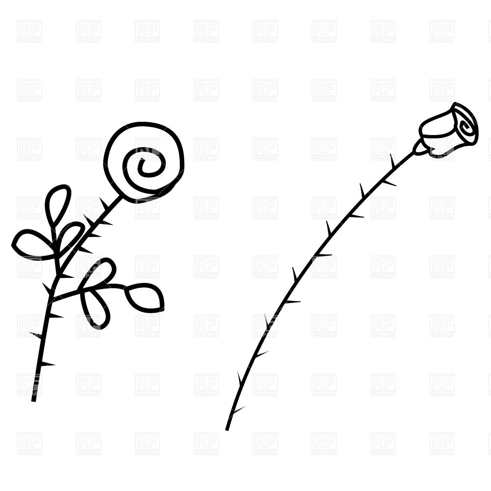 Symbolic outline roses, 6325, Plants and Animals, download Royalty ...