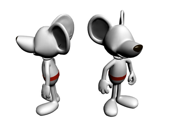 Mickey Mouse, Animated Character famous mouse, (.3ds) 3D Studio ...