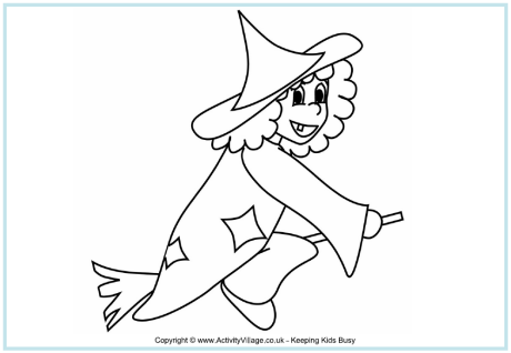 Witch Colouring Page 2