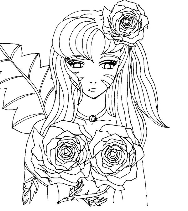 Rose Lineart by Ka-Kind on DeviantArt