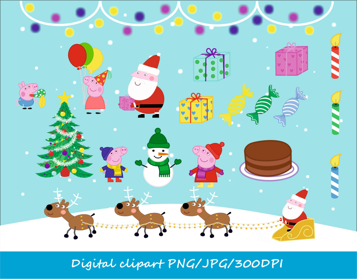 Popular items for peppa pig clip art on Etsy