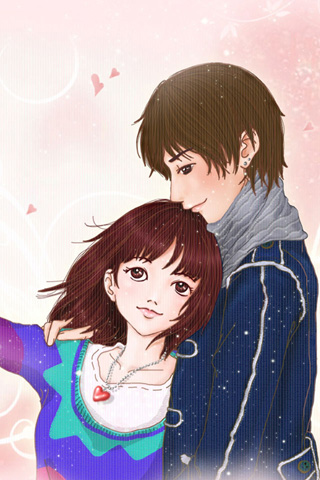 Group of: Cute couple cartoon wallpaper 5, Free iPhone wallpaper ...