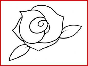 How to Draw A Simple Rose Design | My Nature Book