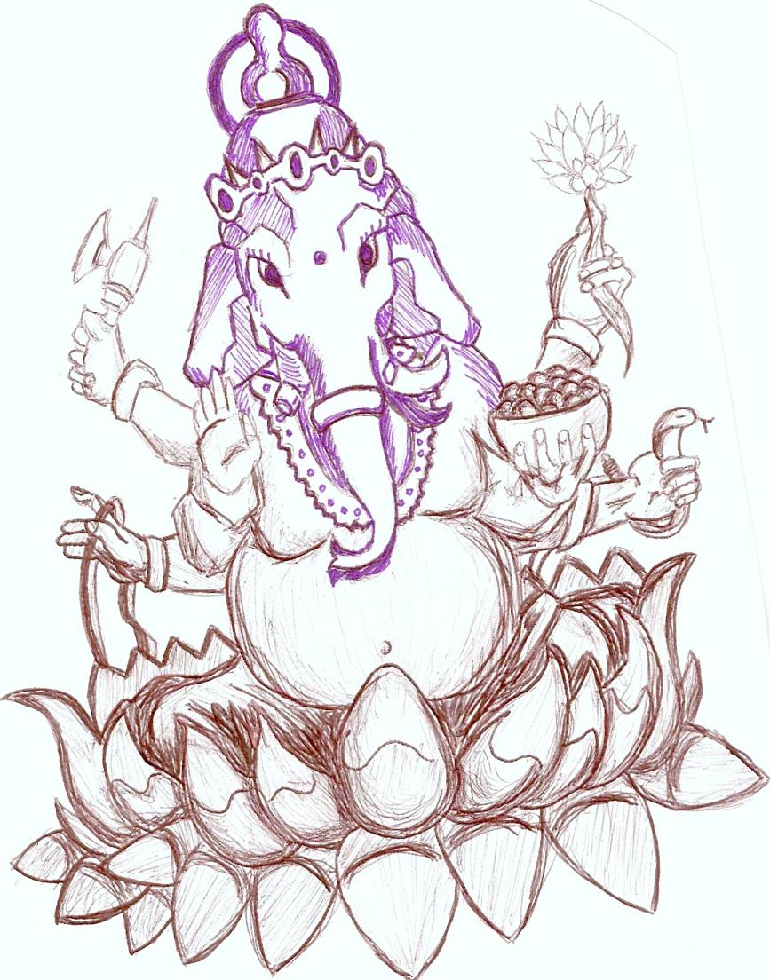 Ganesh Drawing Tattoo - Gallery