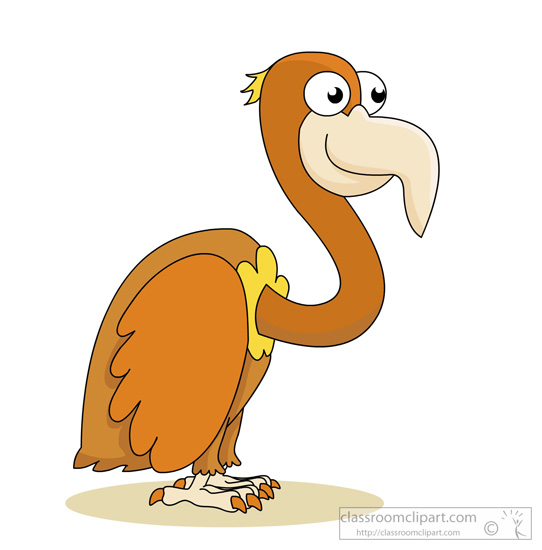Bird Clipart : cartoon-style-brown-vulture-with-big-eyes ...