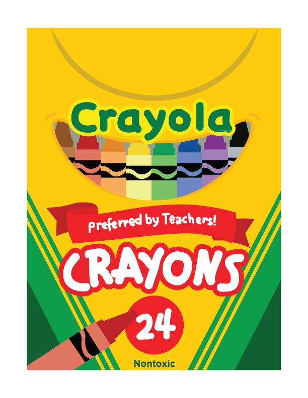 Recreated Crayola Crayon Box Art by Waffle217 on DeviantArt