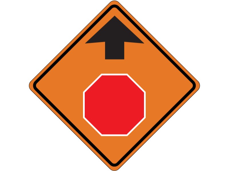 STOP AHEAD (SYM) - Roll-Up Signs - Online Store