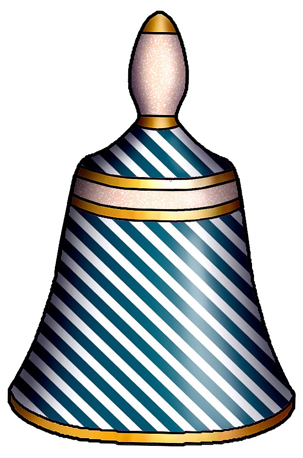 ArtbyJean - Paper Crafts: Blue and white striped bells - Make your ...