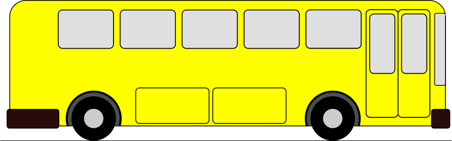 Yellow Bus SVG Vector file, vector clip art svg file - ClipartsFree