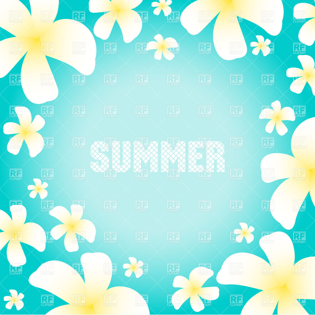 Blue summer background with frangipani flowers, Business, Finance ...