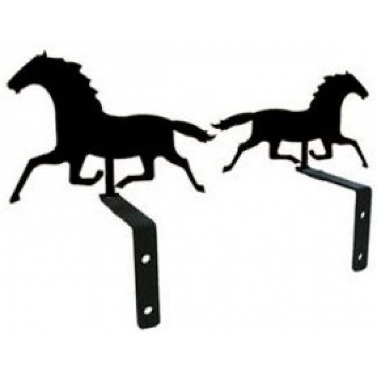 Wrought Iron Running Horse Curtain Swags