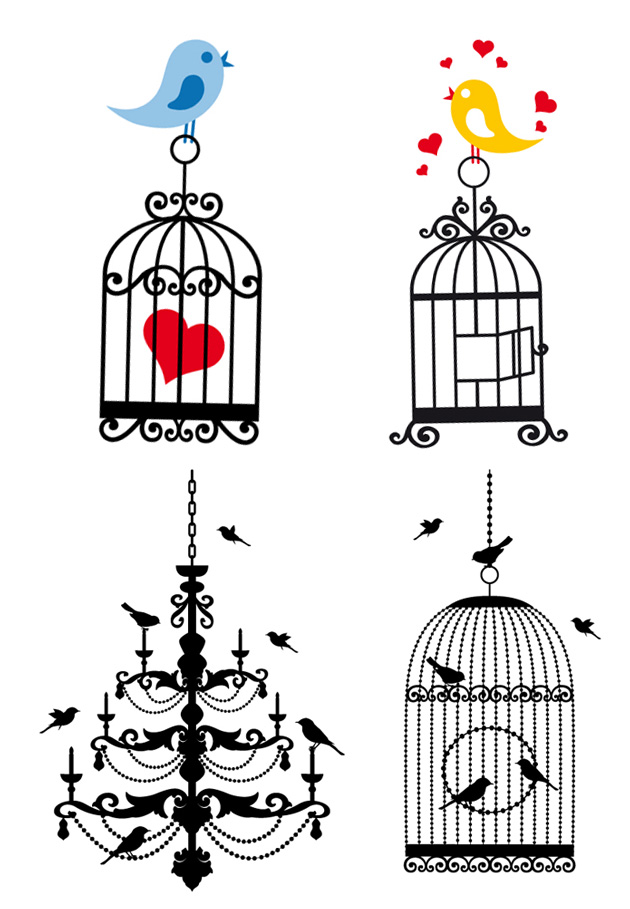 Birdcage Vectors And Clipart By Pinkpueblo In Graphics