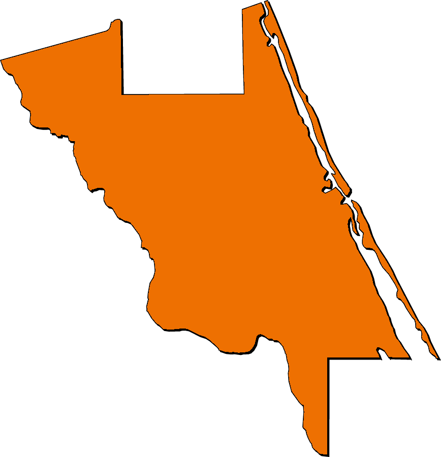 Volusia County, "Clipart" Style Maps in 50 Colors