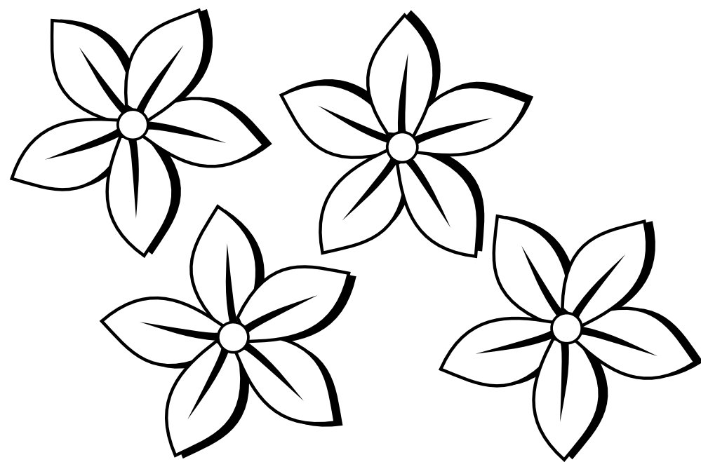 Simple Flower Drawings In Black And White Background 1 HD ...