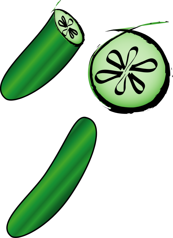 green cucumber - vector Clip Art