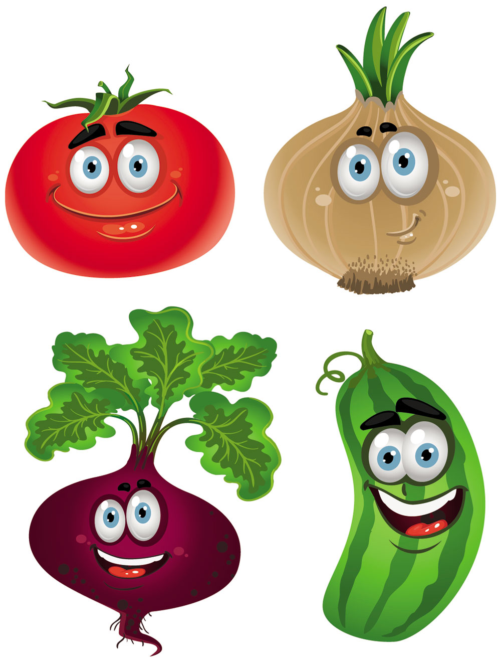 Vegetable cartoon image vector-5 | Download Free Vectors