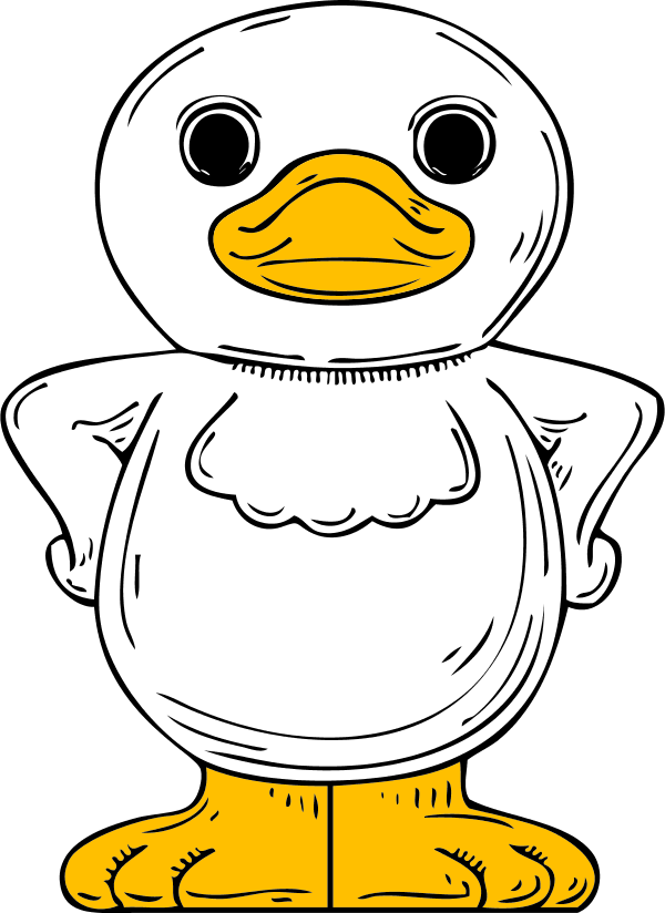standing duck - vector Clip Art