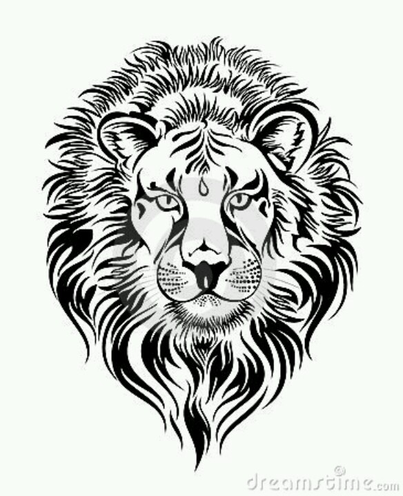 Lion head tattoo design | Tattoos | Pinterest