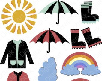 Popular items for rainy day clipart on Etsy